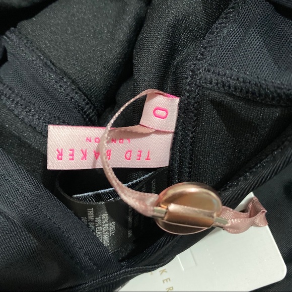 Ted Baker • Mech Mesh Black One Piece Swimsuit - Picture 11 of 11